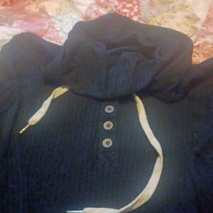 Black shirt with hoodie